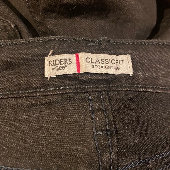 Riders by Lee Classic Fit Jeans Size 6m Mid Rise Straight Leg Black Women's - Picture 6 of 6